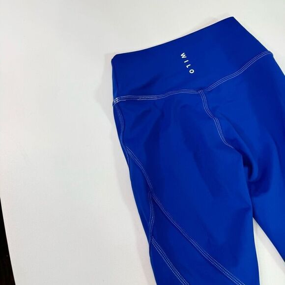 Wilo The Label Leggings Womens Small Blue Solid Mid-Rise Contour Seam New - Picture 10 of 11